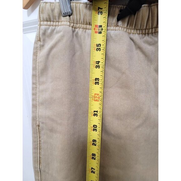 Converse Mens Beige Elastic Waist Jogger Pants With Black Drawstring Size XS - Picture 9 of 13